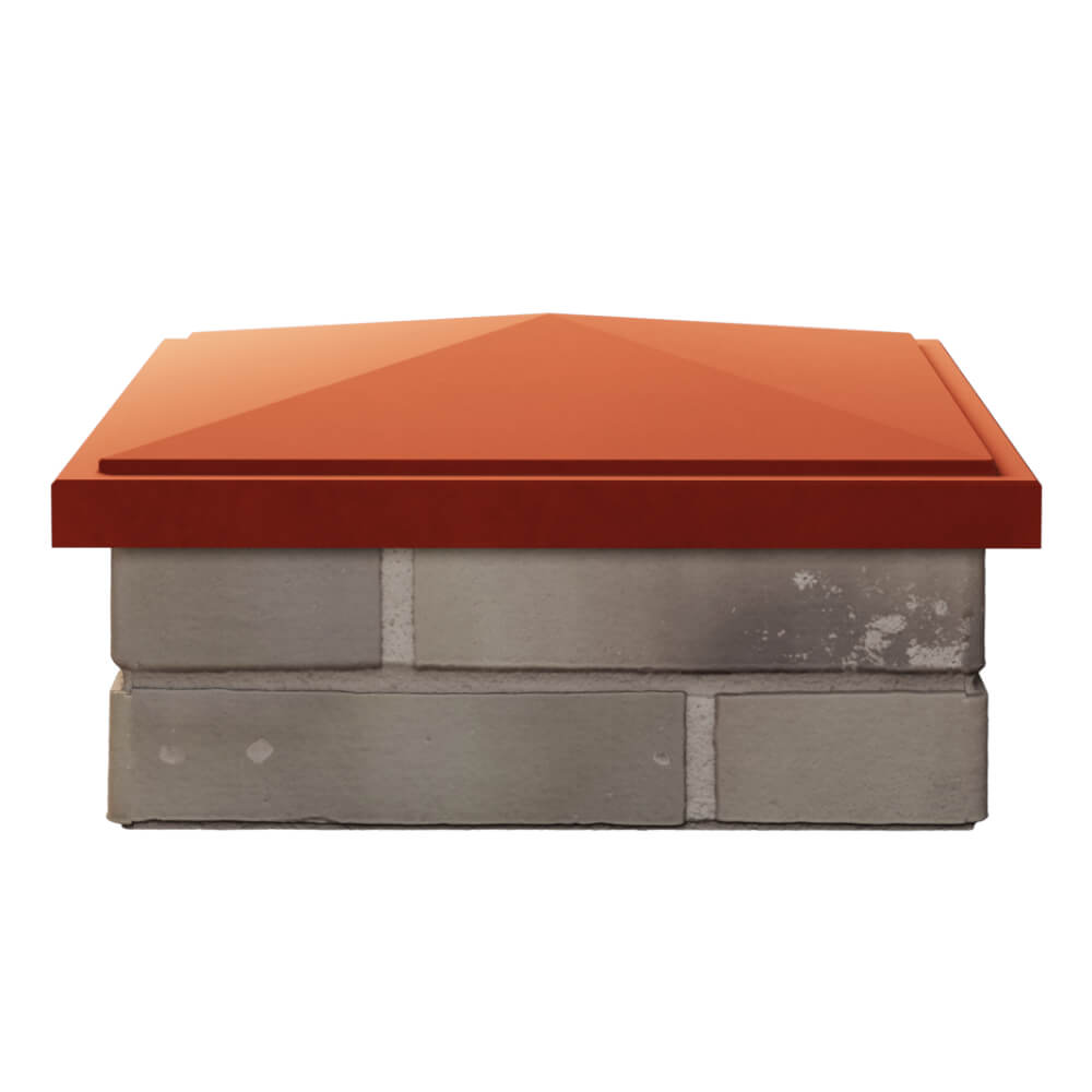 Колпак Zking БонаМоно Красный на столб 1.5х1.5 кирпича (385х385, 400х400мм) Магнитогорск фото