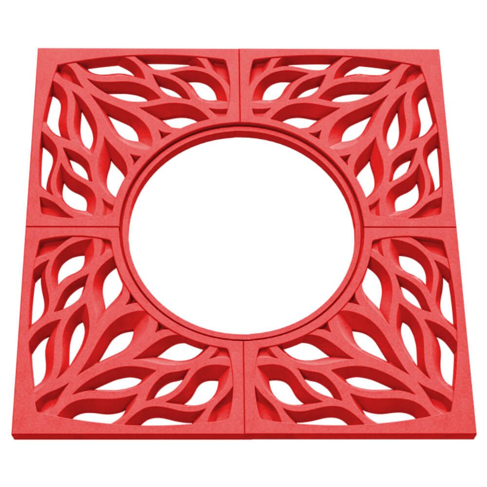 Приствольная решетка для дерева ZKING CRUST 1.2х1.2м Красная в Магнитогорске фото