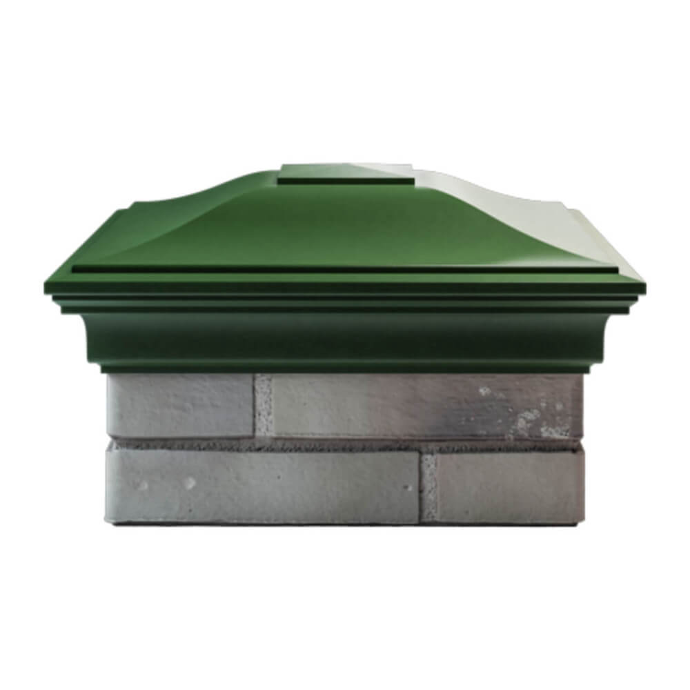 Колпак Zking Монблан Зеленый на столб 1.5х1.5 еврокирпича 0.7НФ (355х355мм) Магнитогорск фото