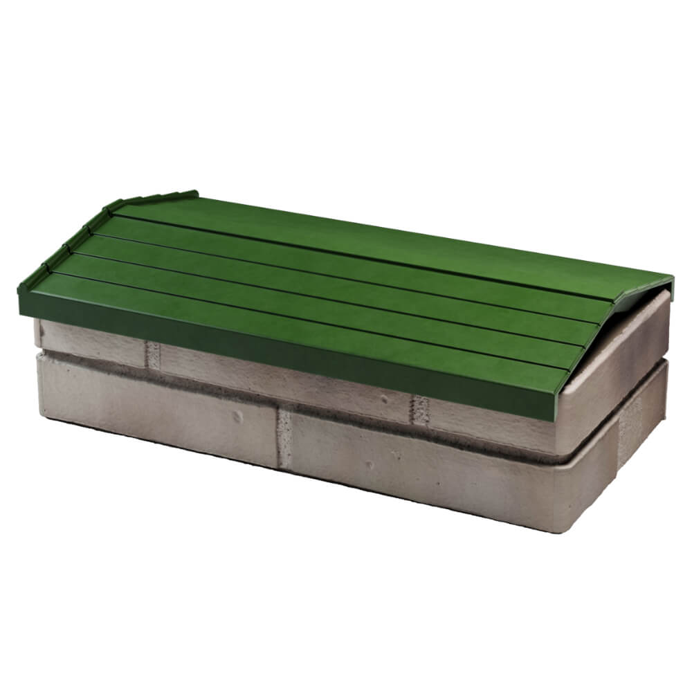 Парапет Zking Бона ХайТек Зеленый с посадкой на 1 кирпич (200/225/255мм) в Магнитогорске фото