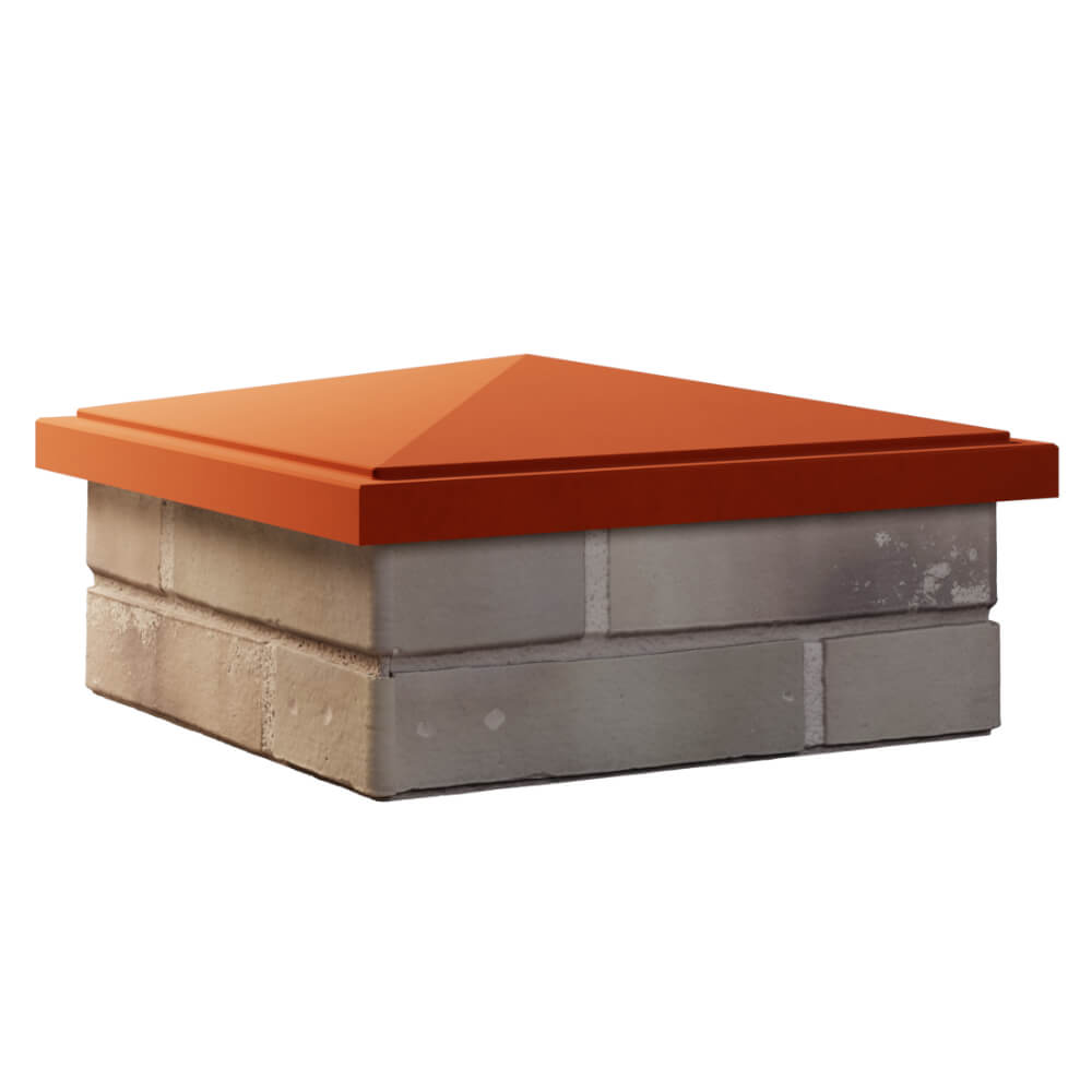 Колпак Zking БонаМоно Красный на столб 1.5х1.5 кирпича (385х385, 400х400мм) в Магнитогорске фото