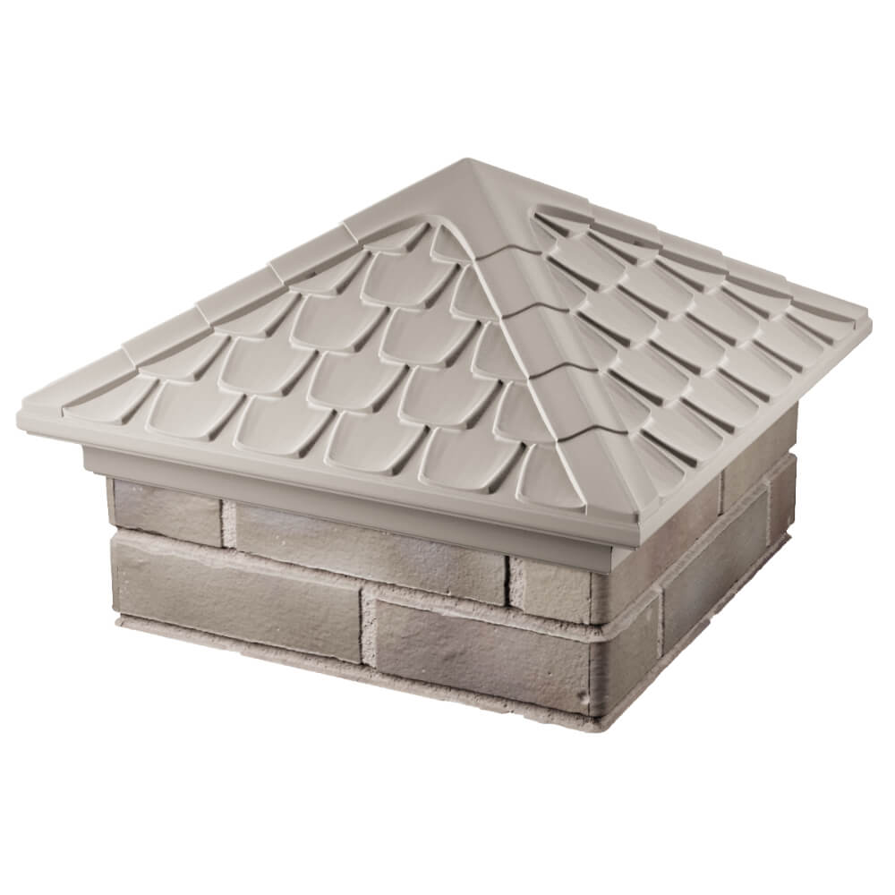 Колпак Zking Эльбрус Бежевый на столб 1.5х1.5 кирпича (385х385мм) в Магнитогорске фото