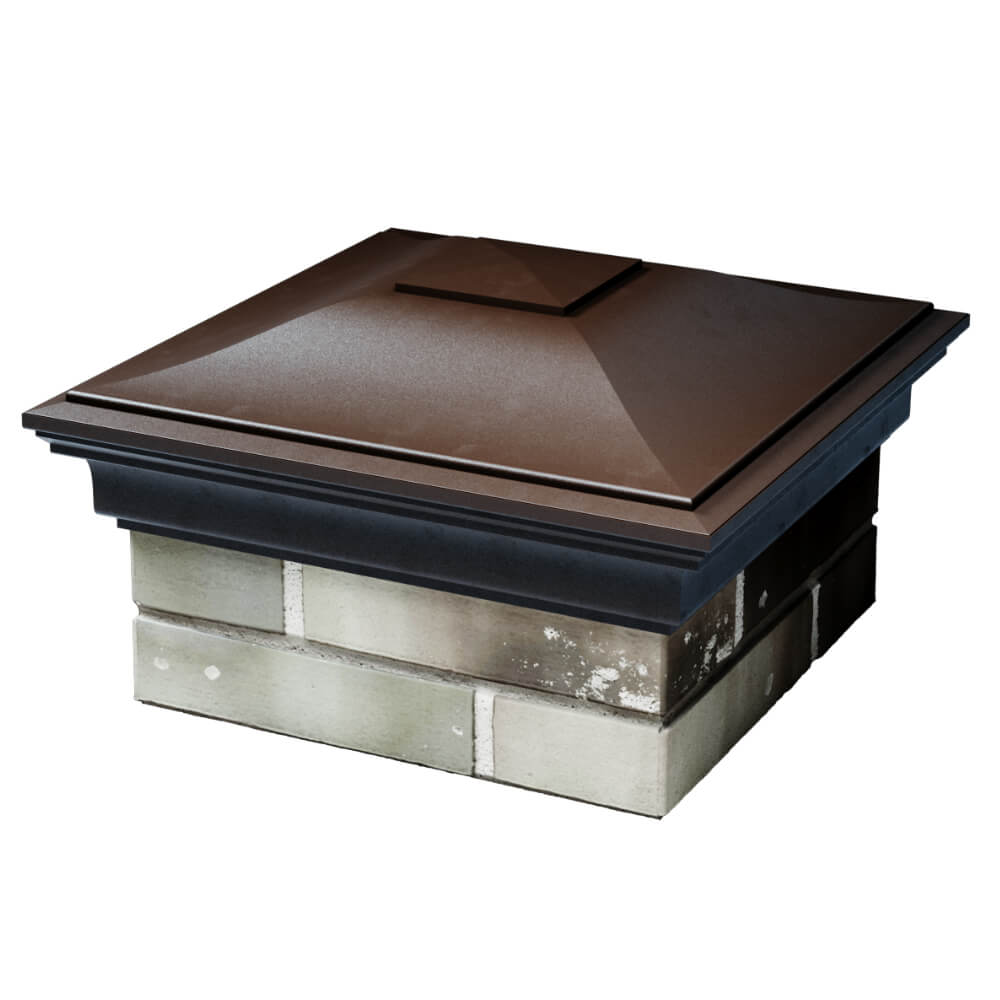 Колпак Zking Монблан Коричневый на столб 1.5х1.5 кирпича (385х385мм) в Магнитогорске фото