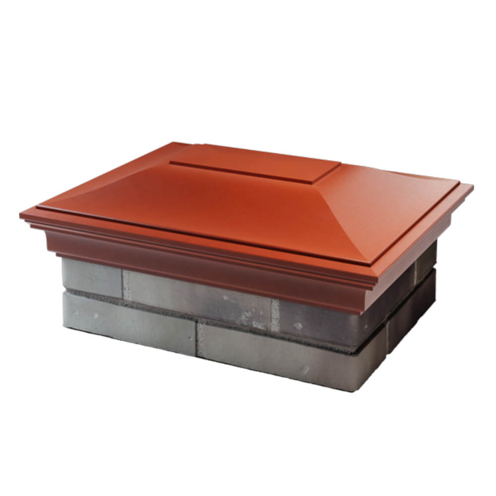 Колпак Zking Монблан Красный на столб 2х1.5 кирпича (515х385мм) в Магнитогорске фото