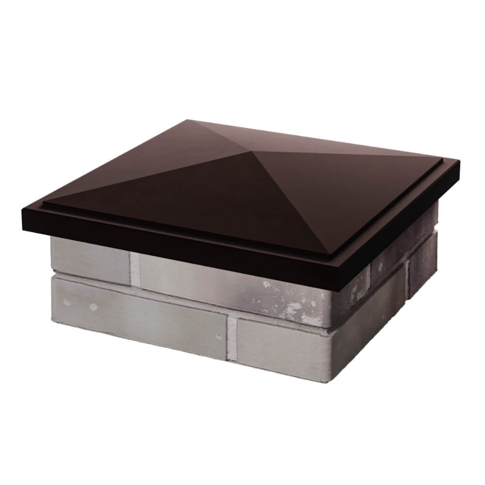 Колпак Zking БонаМоно Коричневый на столб 1.5х1.5 кирпича (385х385, 400х400мм) в Магнитогорске фото