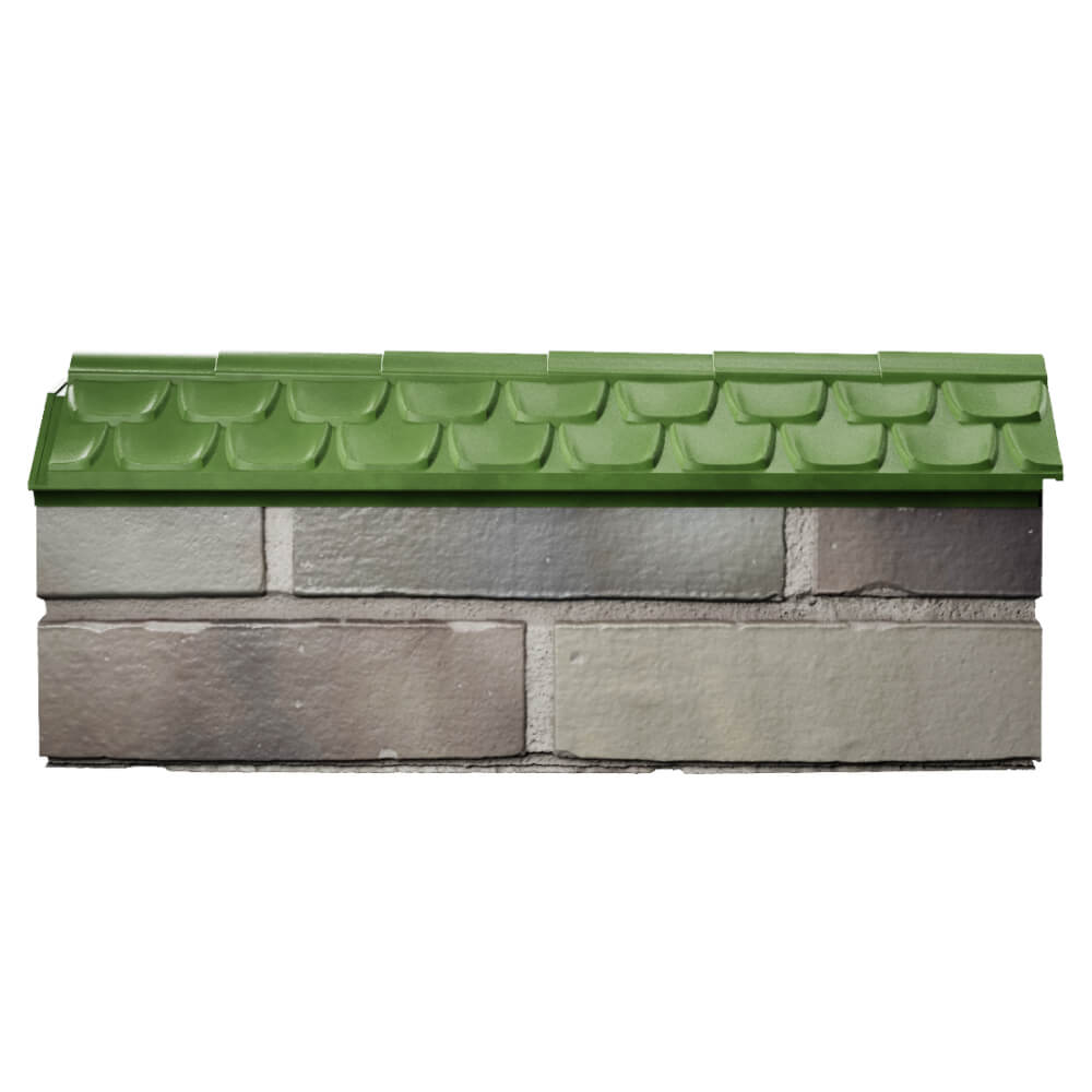 Парапет Zking Эльбрус Зеленый с посадкой на 0.5 кирпича (130мм) в Магнитогорске фото