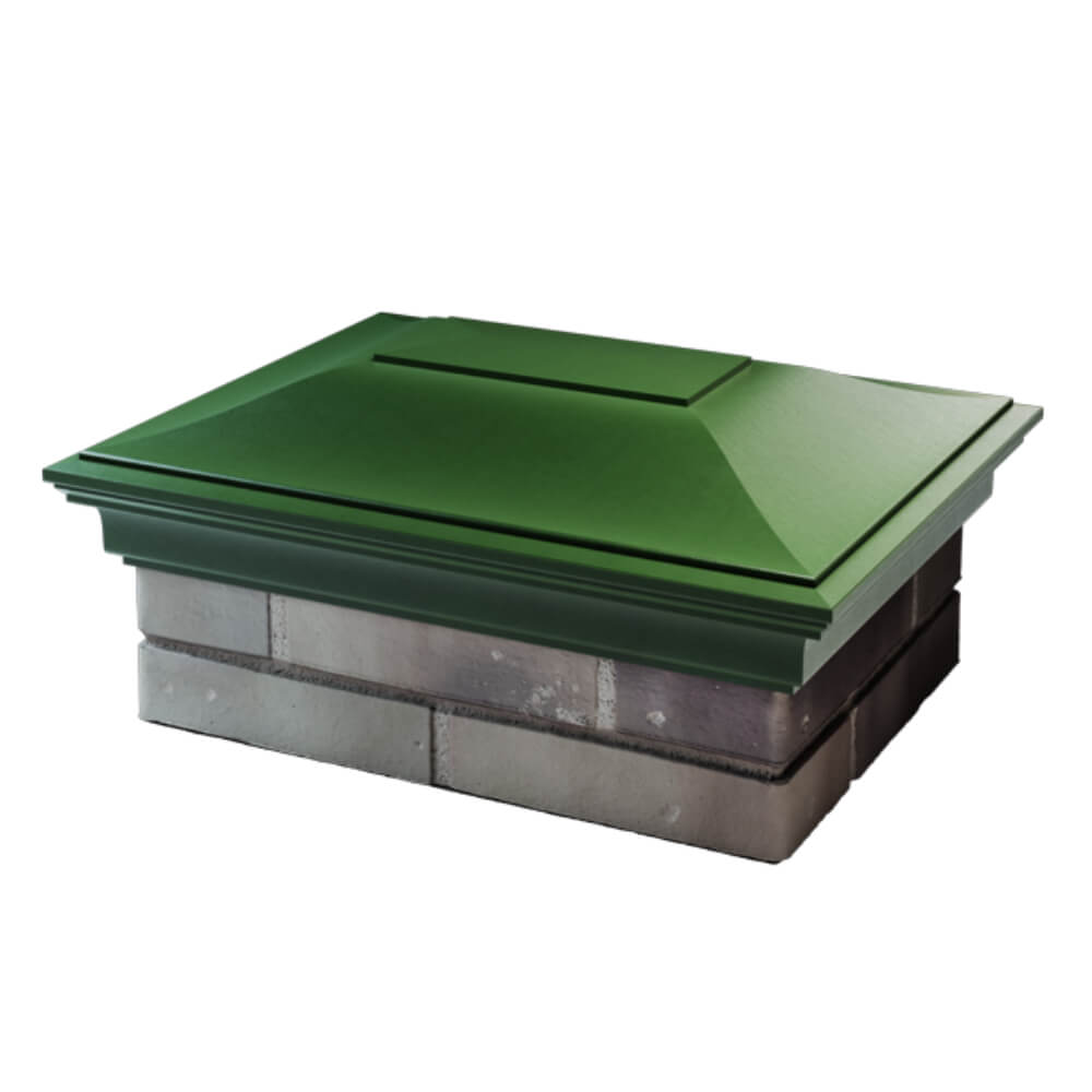 Колпак Zking Монблан Зеленый на столб 2х1.5 кирпича (515х385мм) в Магнитогорске фото