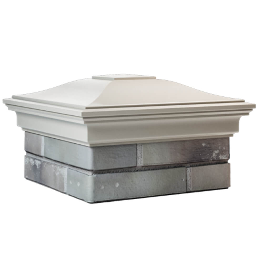 Колпак Zking Монблан Бежевый на столб 1.5х1.5 кирпича (385х385мм) в Магнитогорске фото