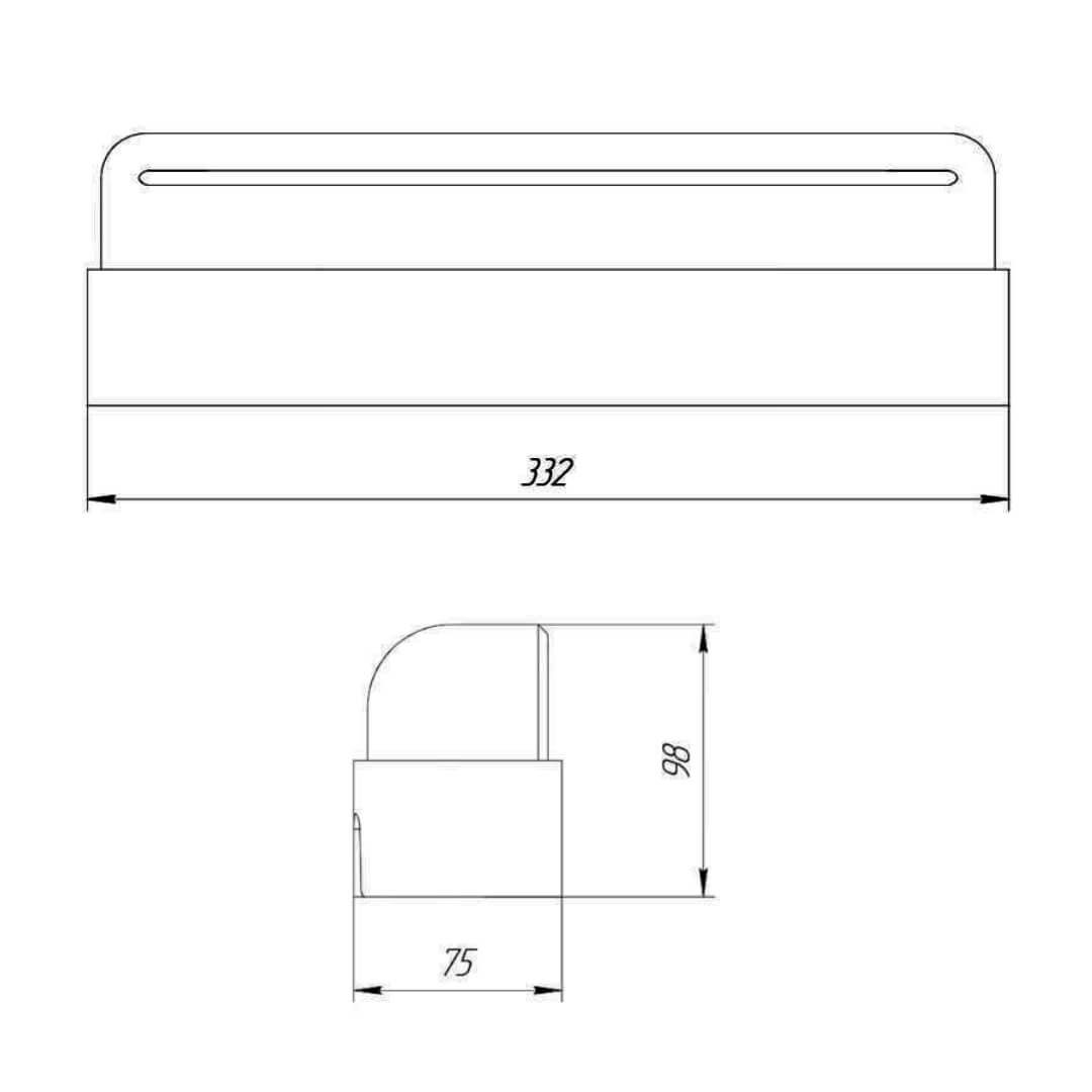 LED Светильник для шаговой плиты STONE Графитовый Серый 330х75х98мм в Магнитогорске фото