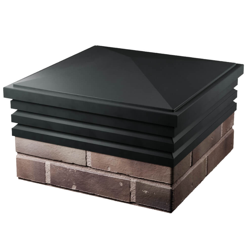 Колпак Zking Бона ХайТек Черный на столб 2х2 кирпича (513х513мм) в Магнитогорске фото