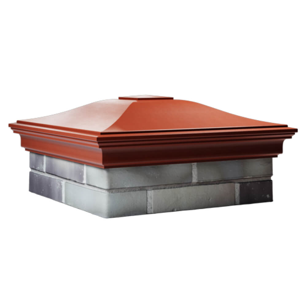 Колпак Zking Монблан Красный на столб 2х2 кирпича (515х515мм) в Магнитогорске фото