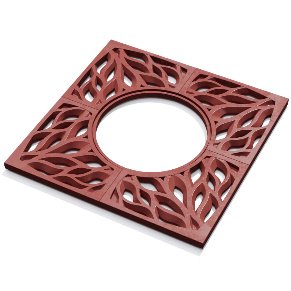 Приствольная решетка для дерева ZKING CRUST 1.2х1.2м Красная в Магнитогорске фото