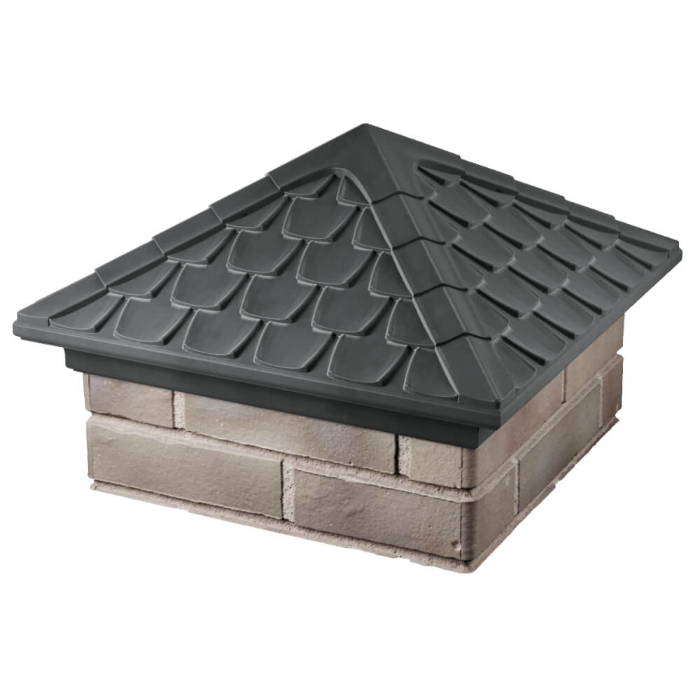 Колпак Zking Эльбрус Серый на столб 1.5х1.5 кирпича (385х385мм) в Магнитогорске фото