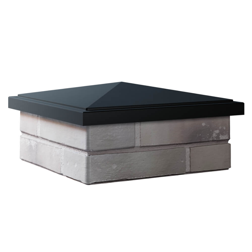 Колпак Zking БонаМоно Черный на столб 1.5х1.5 кирпича (385х385, 400х400мм) в Магнитогорске фото