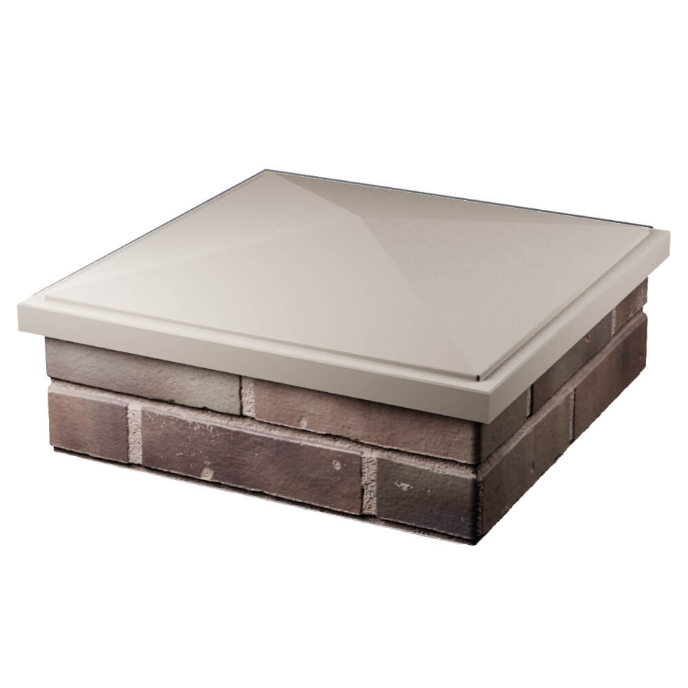 Колпак Zking БонаМоно Бежевый на столб 2х2 кирпича (515х515, 530х530мм) в Магнитогорске фото