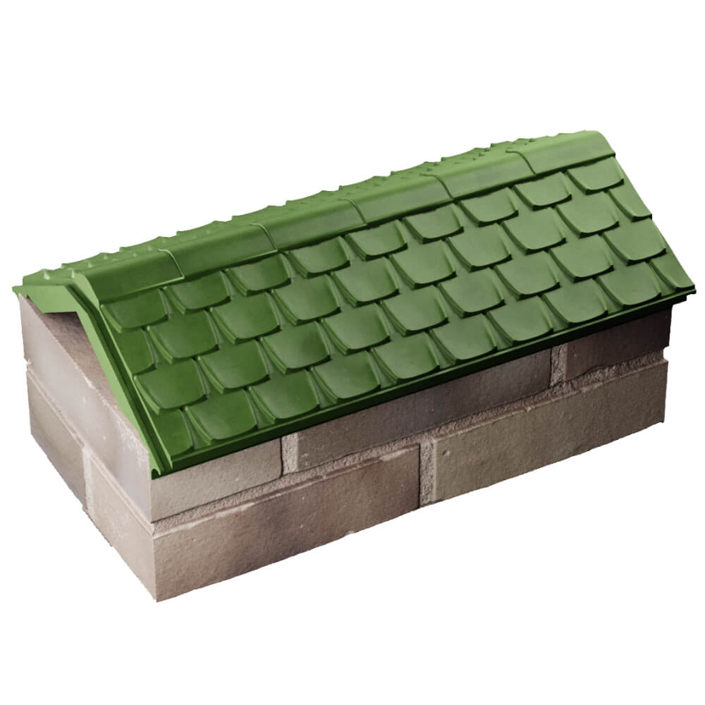 Парапет Zking Эльбрус Зеленый с посадкой на 1 кирпич (255мм) в Магнитогорске фото