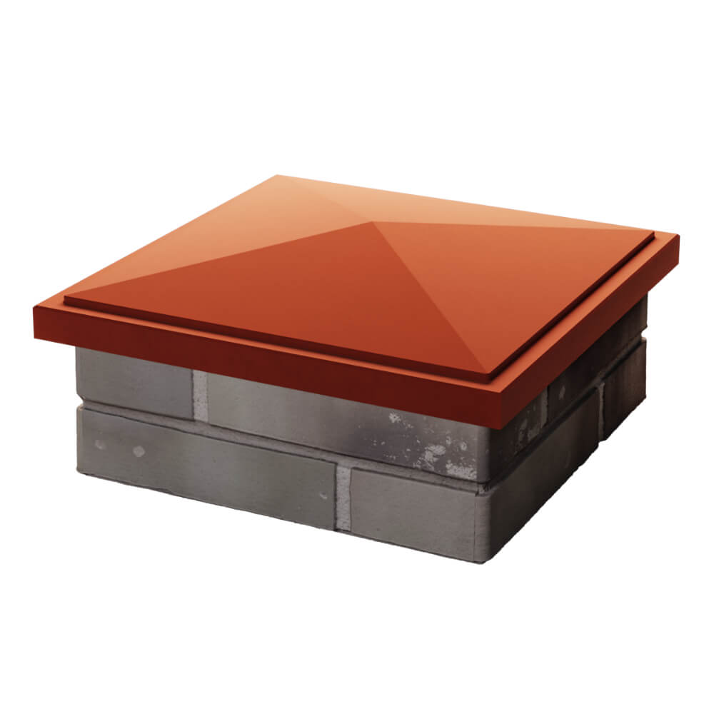 Колпак Zking БонаМоно Красный на столб 1.5х1.5 кирпича (385х385, 400х400мм) в Магнитогорске фото