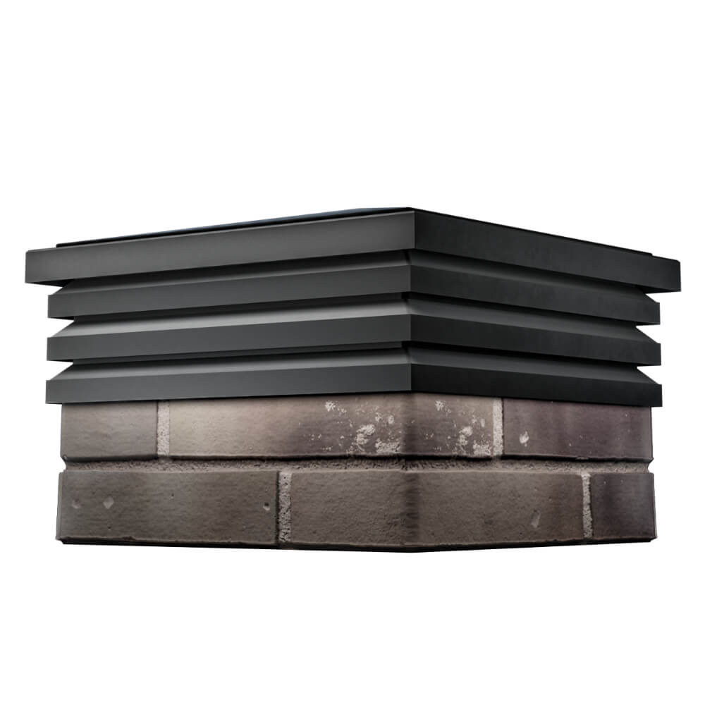 Колпак Zking Бона ХайТек Черный на столб 1.5х1.5 кирпича (385х385мм) в Магнитогорске фото