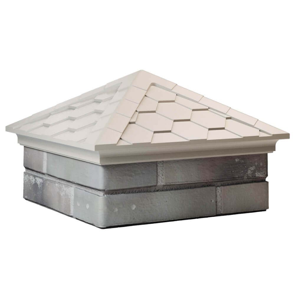 Колпак Zking Эверест Бежевый на столб 1.5х1.5 кирпича (390х390мм) в Магнитогорске фото