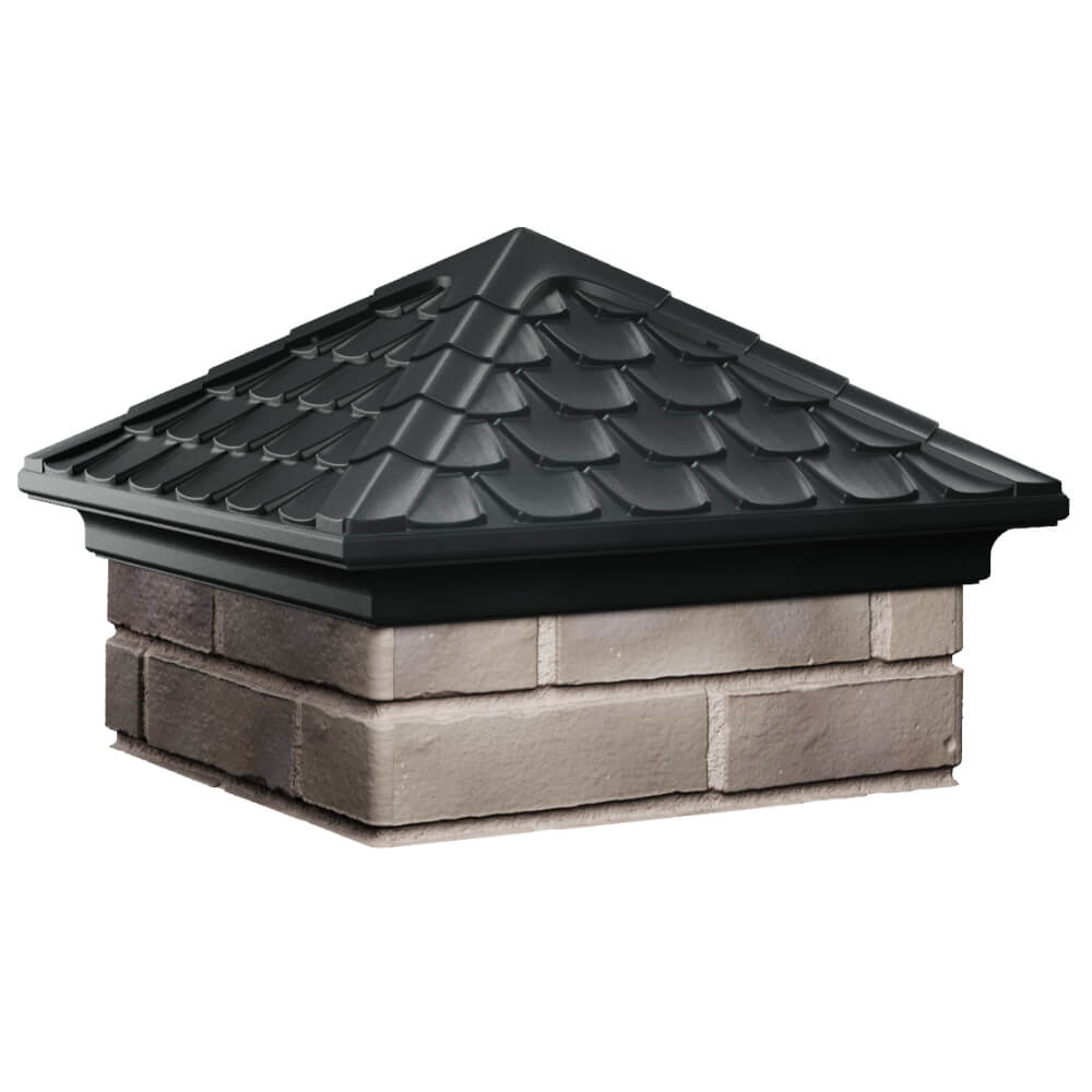 Колпак Zking Эльбрус Черный на столб 1.5х1.5 кирпича (385х385мм) в Магнитогорске фото