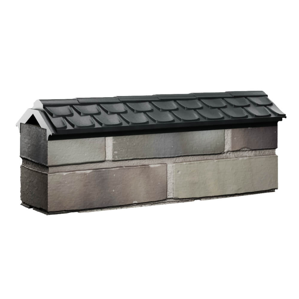 Парапет Zking Эльбрус Черный с посадкой на 0.5 кирпича (130мм) Магнитогорск фото