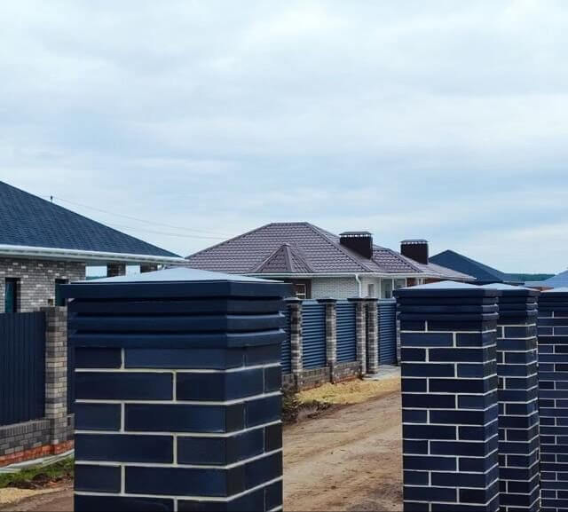 Колпак Zking Бона ХайТек Серый на столб 1.5х1.5 кирпича (385х385мм) в Магнитогорске фото