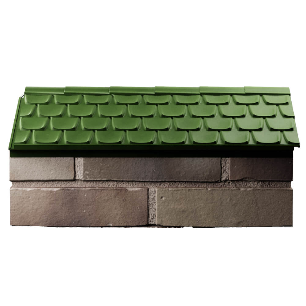 Парапет Zking Эльбрус Зеленый с посадкой на 1 кирпич (255мм) в Магнитогорске фото