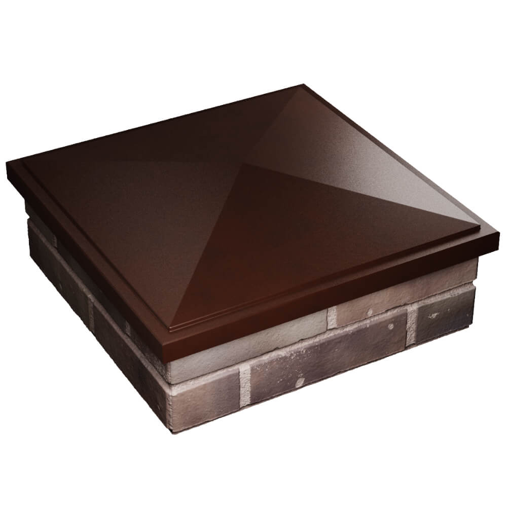 Колпак Zking БонаМоно Коричневый на столб 2х2 кирпича (515х515, 530х530мм) в Магнитогорске фото