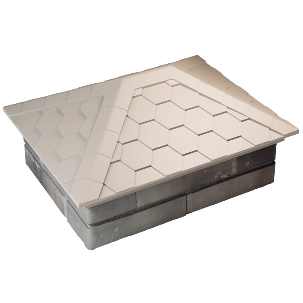 Колпак Zking Эверест Бежевый на столб 2х1.5 кирпича (520х390мм) Магнитогорск фото