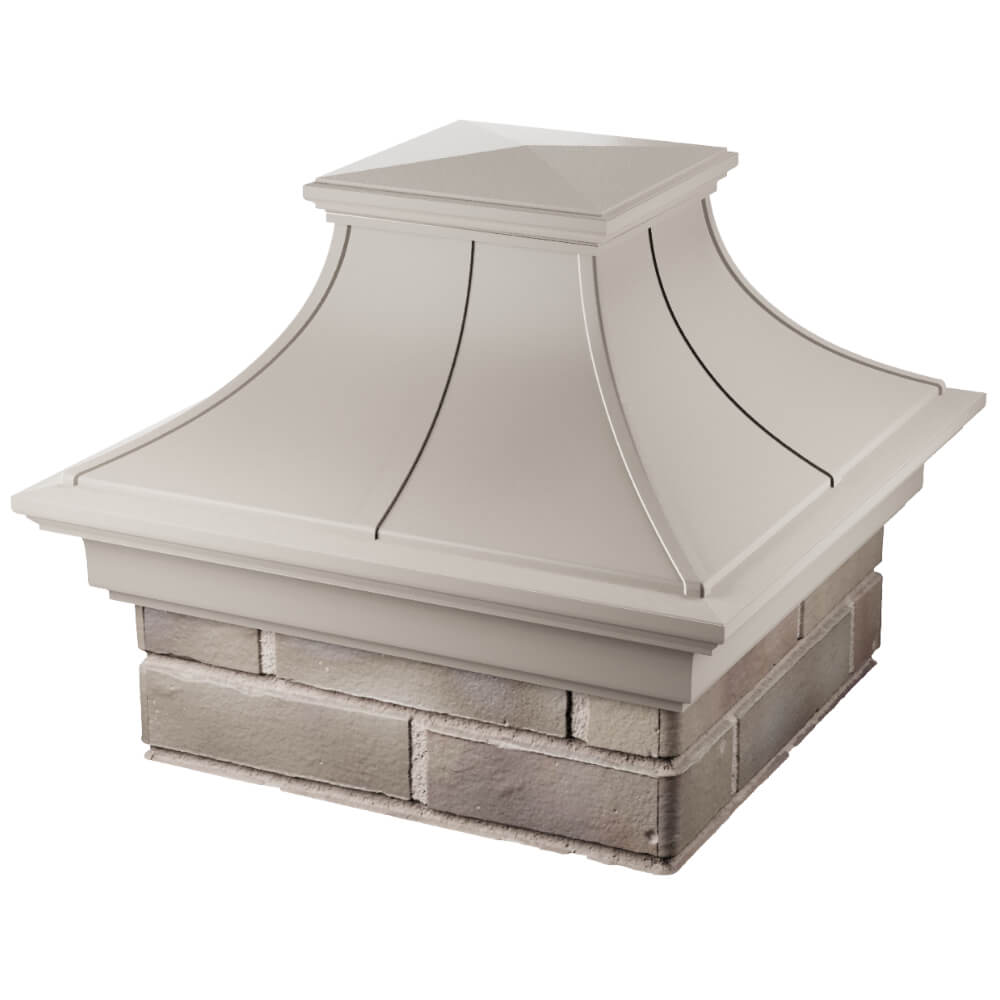 Колпак Zking Монблан Премиум Бежевый на столб 1.5х1.5 кирпича (385х385мм) в Магнитогорске фото