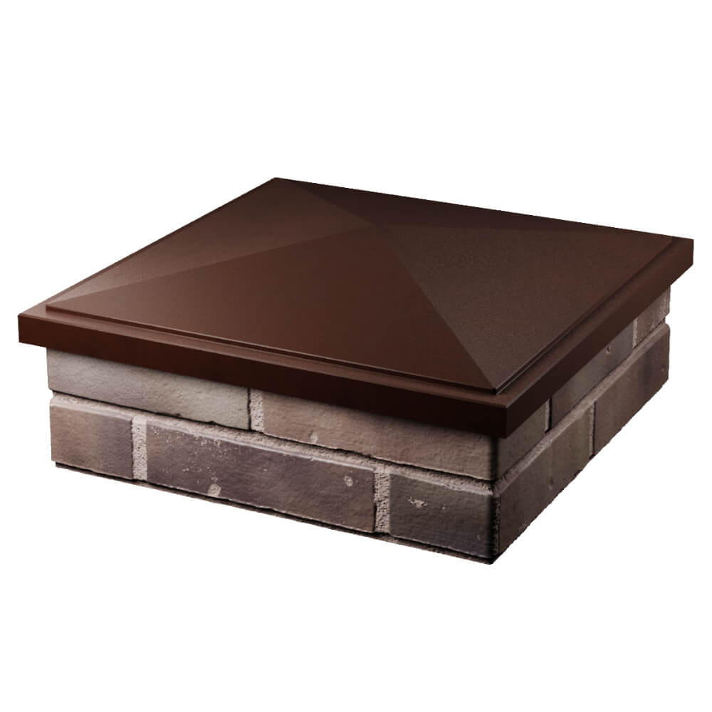 Колпак Zking БонаМоно Коричневый на столб 2х2 кирпича (515х515, 530х530мм) в Магнитогорске фото