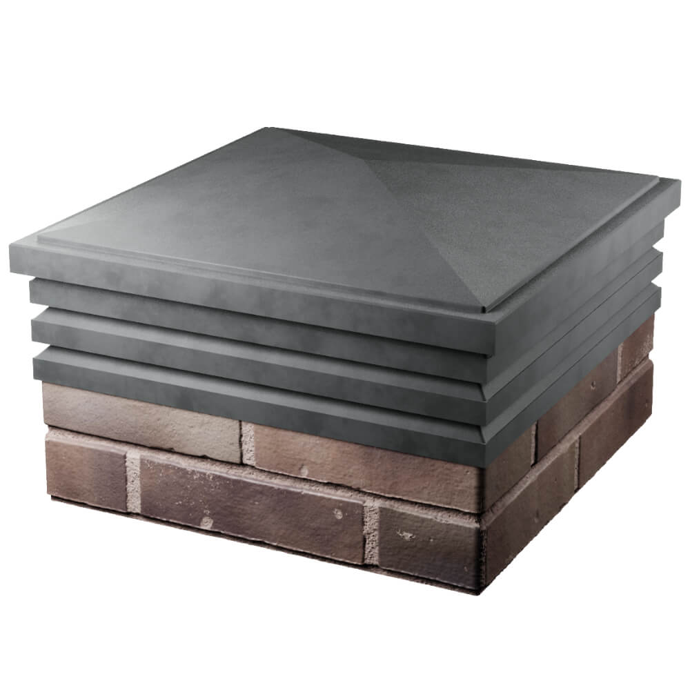 Колпак Zking Бона ХайТек Серый на столб 2х2 кирпича (513х513мм) в Магнитогорске фото