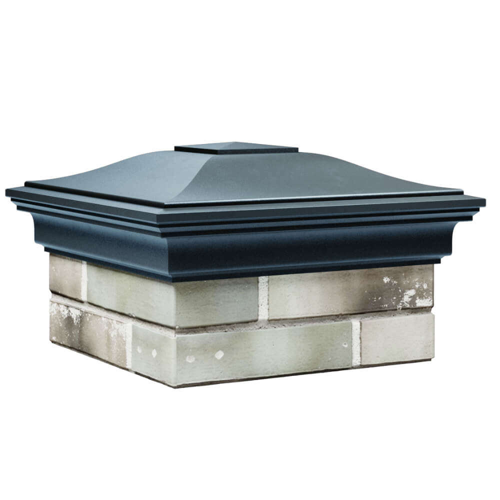 Колпак Zking Монблан Серый на столб 1.5х1.5 кирпича (385х385мм) в Магнитогорске фото