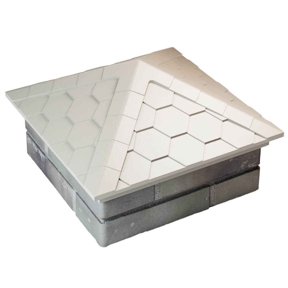 Колпак Zking Эверест Бежевый на столб 1.5х1.5 кирпича (390х390мм) в Магнитогорске фото