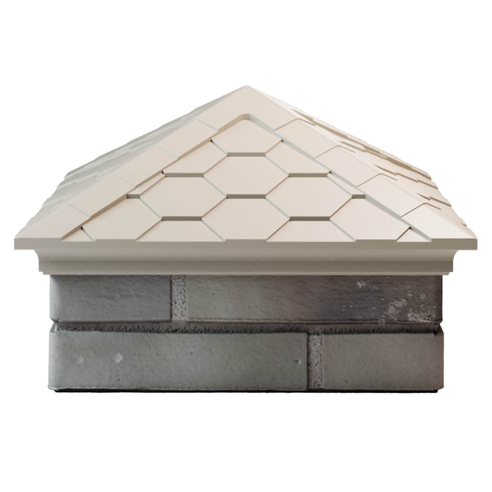 Колпак Zking Эверест Бежевый на столб 1.5х1.5 кирпича (390х390мм) Магнитогорск фото