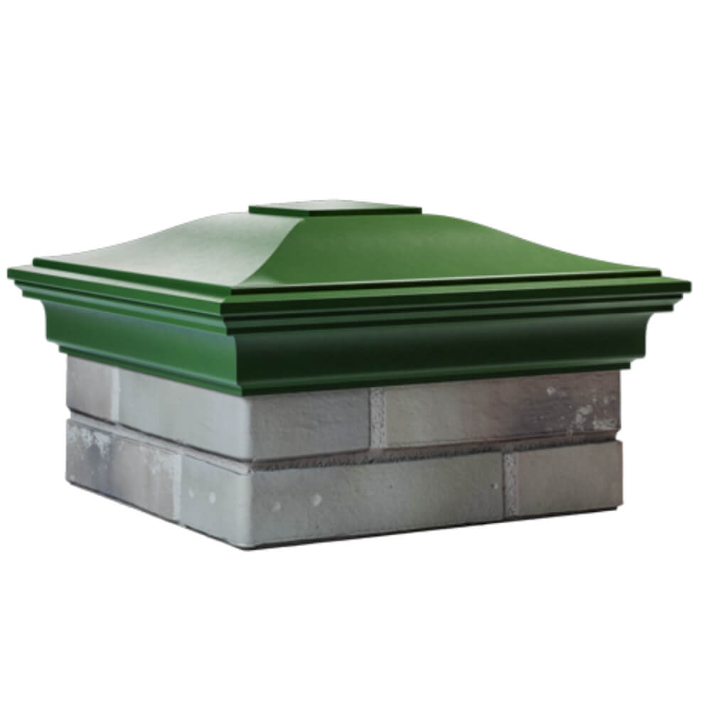 Колпак Zking Монблан Зеленый на столб 1.5х1.5 кирпича (385х385мм) в Магнитогорске фото