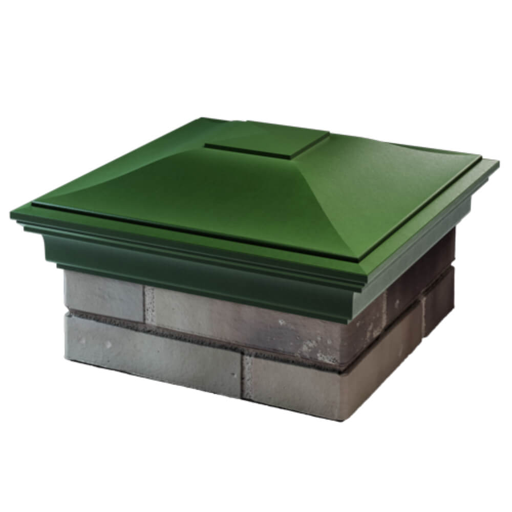 Колпак Zking Монблан Зеленый на столб 1.5х1.5 кирпича (385х385мм) в Магнитогорске фото