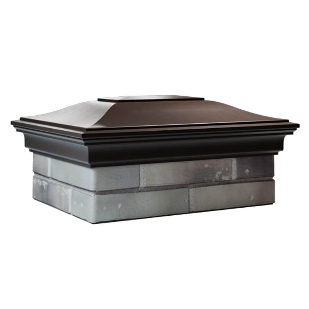 Колпак Zking Монблан Коричневый на столб 2х1.5 кирпича (515х385мм) в Магнитогорске фото