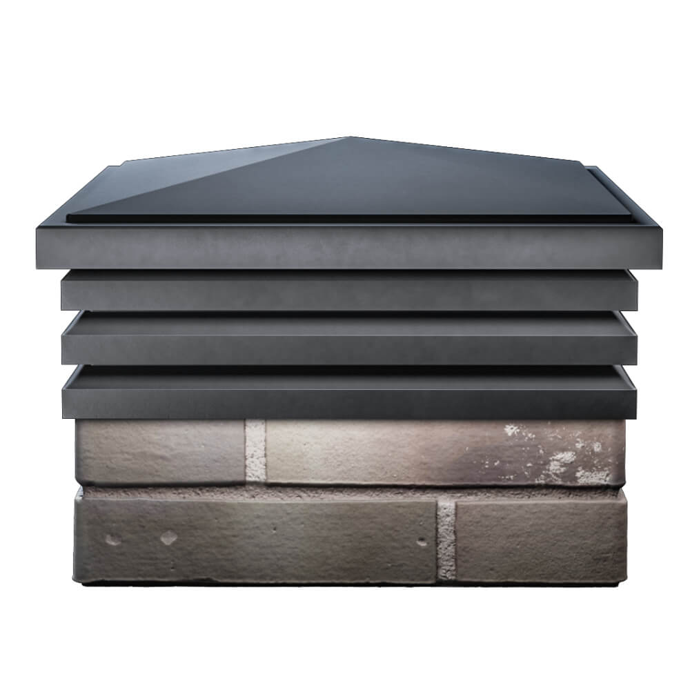 Колпак Zking Бона ХайТек Серый на столб 1.5х1.5 кирпича (385х385мм) Магнитогорск фото