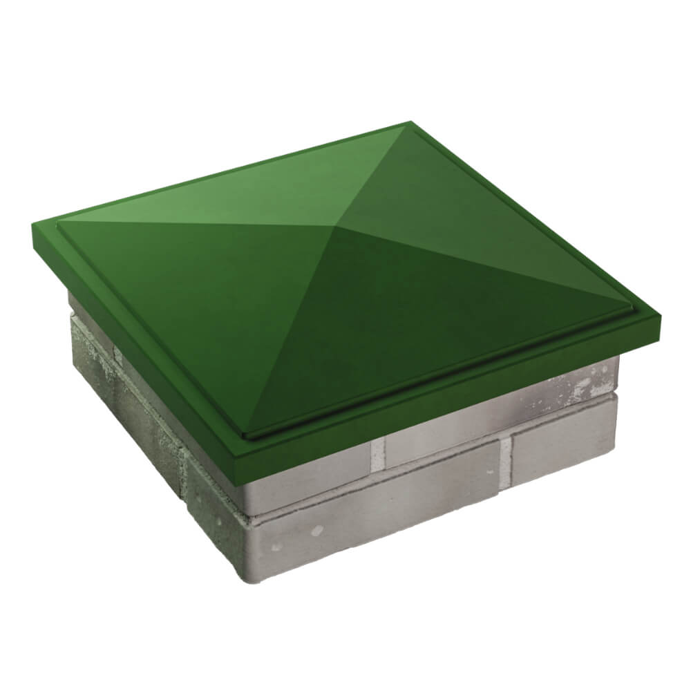 Колпак Zking БонаМоно Зеленый на столб 1.5х1.5 кирпича (385х385, 400х400мм) в Магнитогорске фото