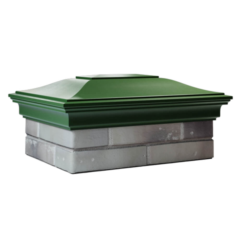 Колпак Zking Монблан Зеленый на столб 2х1.5 кирпича (515х385мм) в Магнитогорске фото