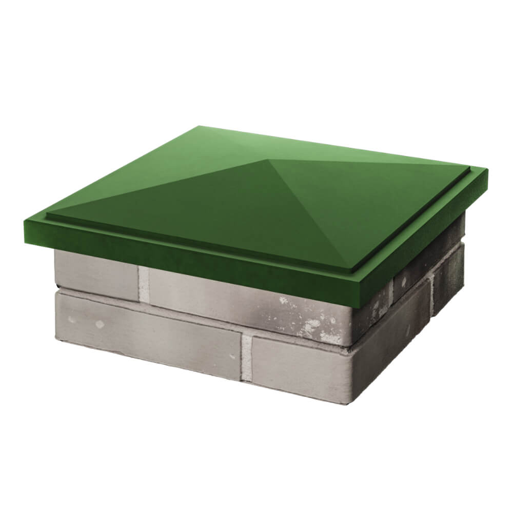 Колпак Zking БонаМоно Зеленый на столб 1.5х1.5 кирпича (385х385, 400х400мм) в Магнитогорске фото