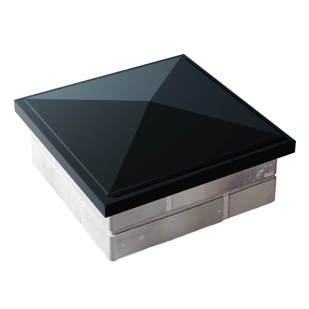 Колпак Zking БонаМоно Черный на столб 1.5х1.5 кирпича (385х385, 400х400мм) в Магнитогорске фото