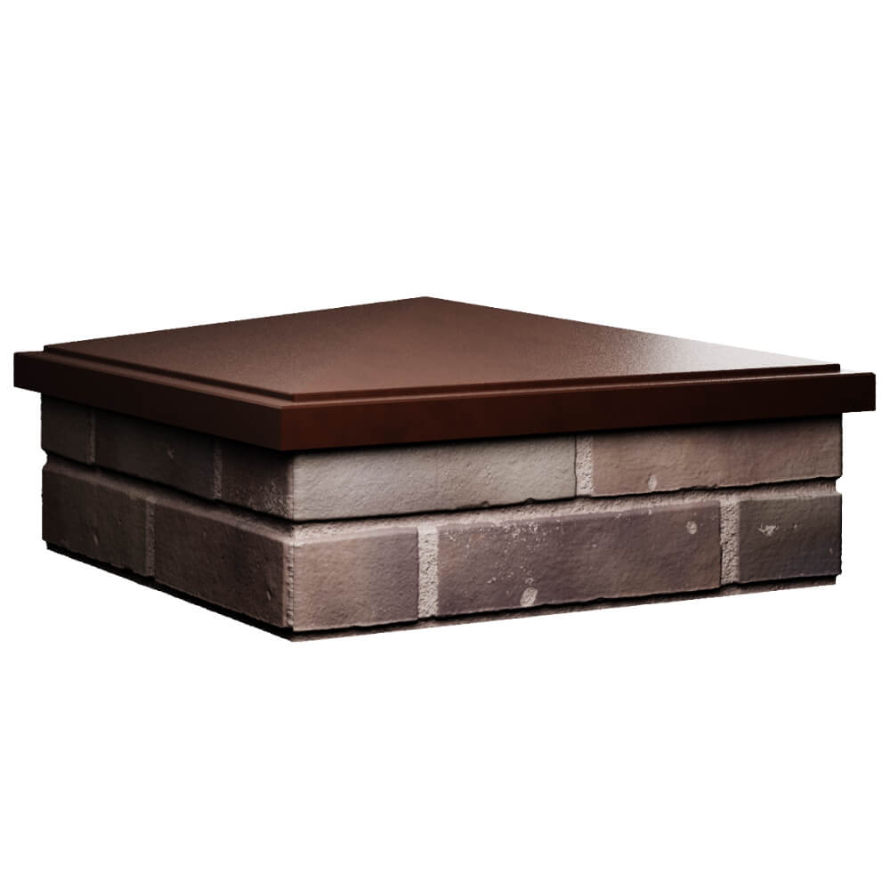 Колпак Zking БонаМоно Коричневый на столб 2х2 кирпича (515х515, 530х530мм) в Магнитогорске фото