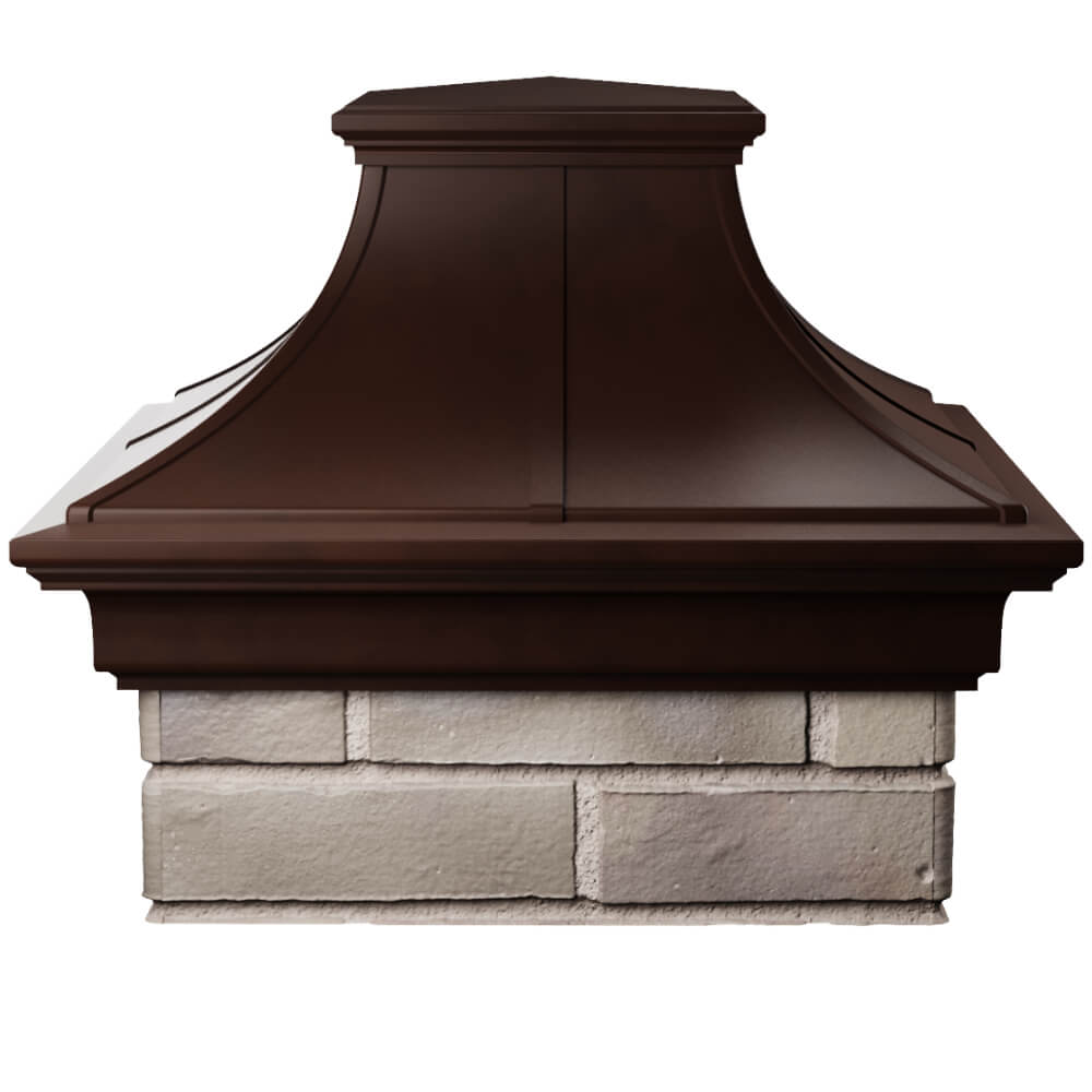 Колпак Zking Монблан Премиум Коричневый на столб 1.5х1.5 кирпича (385х385мм) Магнитогорск фото