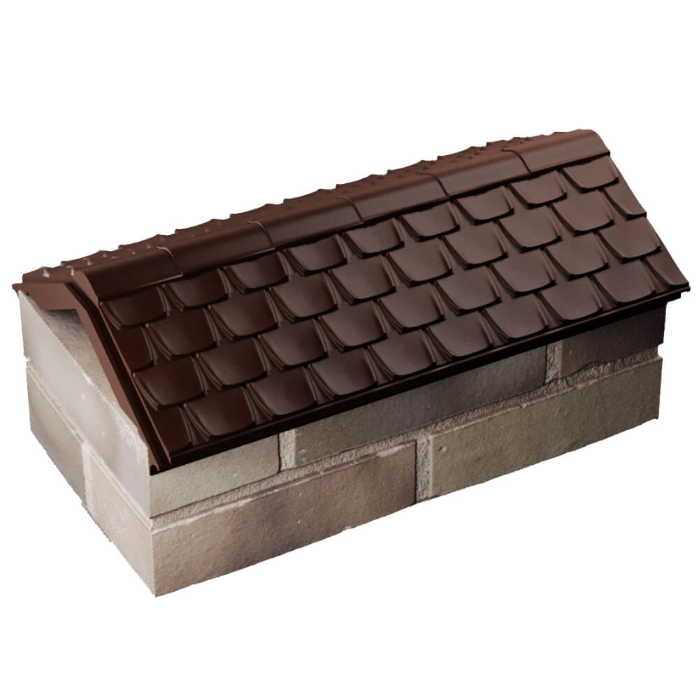 Парапет Zking Эльбрус Коричневый с посадкой на 1 кирпич (255мм) в Магнитогорске фото