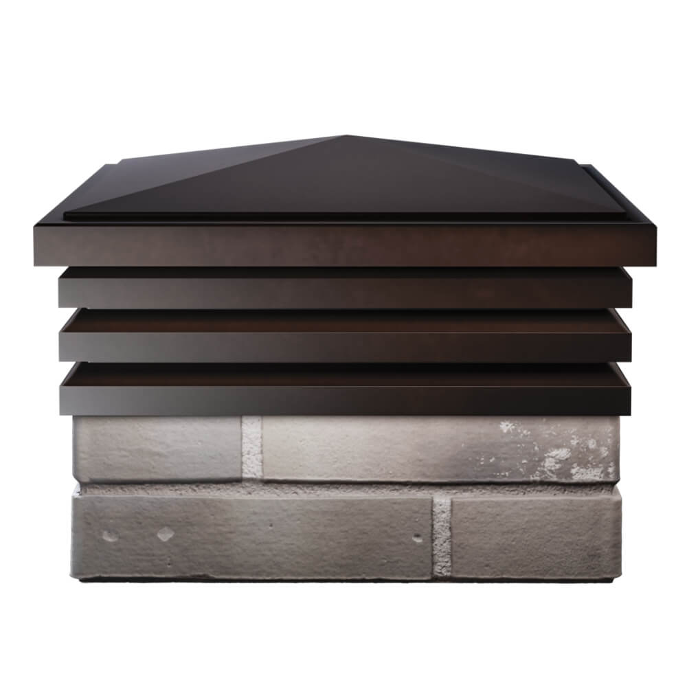 Колпак Zking Бона ХайТек Коричневый на столб 1.5х1.5 кирпича (385х385мм) Магнитогорск фото