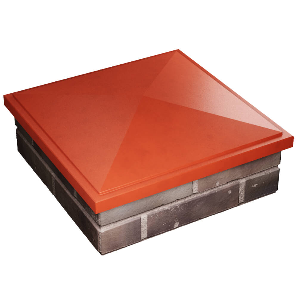 Колпак Zking БонаМоно Красный на столб 2х2 кирпича (515х515, 530х530мм) в Магнитогорске фото