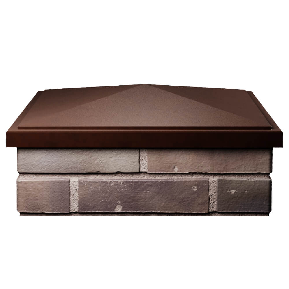 Колпак Zking БонаМоно Коричневый на столб 2х2 кирпича (515х515, 530х530мм) Магнитогорск фото
