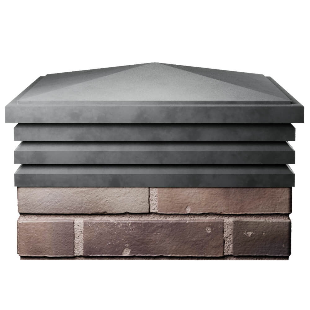 Колпак Zking Бона ХайТек Серый на столб 2х2 кирпича (513х513мм) Магнитогорск фото